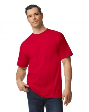 Men's Gildan 2000T Tall T-Shirts Red | VJGT39461