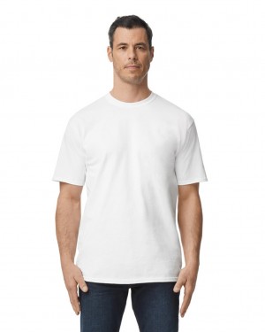 Men's Gildan 2000T Tall T-Shirts White | SLUP75841