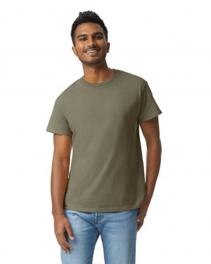 Men's Gildan 2000 T-Shirts Brown | HNEL73618