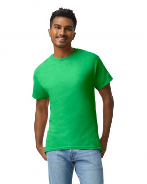 Men's Gildan 2000 T-Shirts Iris Green | EAOX10487