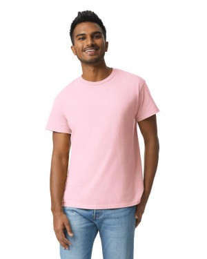 Men's Gildan 2000 T-Shirts Light Pink | KWFU64897