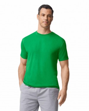 Men's Gildan 42000 T-Shirts Irish Green | ZVKF78451