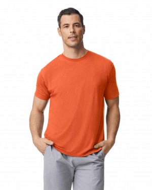 Men's Gildan 42000 T-Shirts Orange | ZORL86792