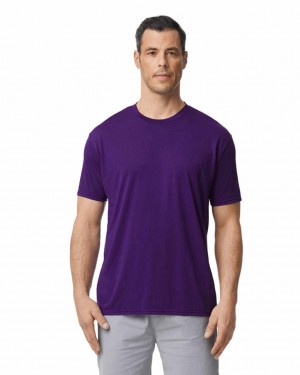 Men's Gildan 42000 T-Shirts Purple | ZYCF87193