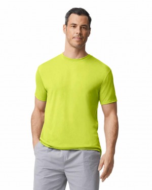 Men's Gildan 42000 T-Shirts Safety Green | WMHA36804