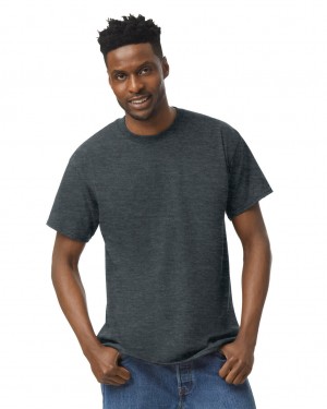 Men's Gildan 5000 T-Shirts Dark Heather | KQHL92580