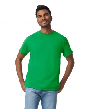 Men's Gildan 5000 T-Shirts Irish Green | FUAQ24871