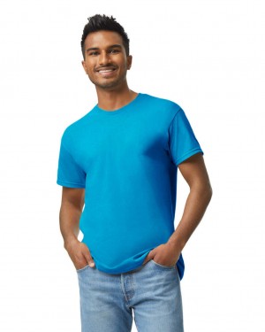 Men's Gildan 5000 T-Shirts Sapphire | AVBM69403