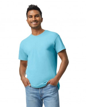 Men's Gildan 5000 T-Shirts Sky | ZGHK75849