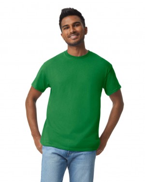 Men's Gildan 5000 T-Shirts Turf Green | EAMB68032