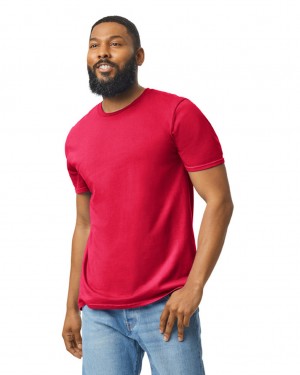 Men's Gildan 64000 T-Shirts Red | SQIC52384