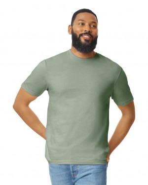 Men's Gildan 64000 T-Shirts Sage | VURL42761