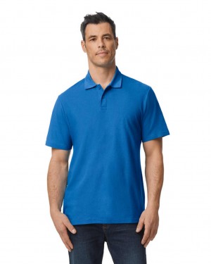 Men's Gildan 64800 Pique Polo Royal | RBWM42079