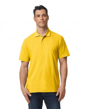 Men's Gildan 64800 Pique Polo Daisy | CTKN37680