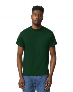 Men's Gildan 8000 T-Shirts Forest Green | FVYG14027