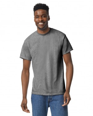 Men's Gildan 8000 T-Shirts Graphite Heather | LZOK19675