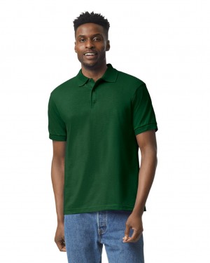 Men's Gildan 8800 Polo Forest Green | OPST27350