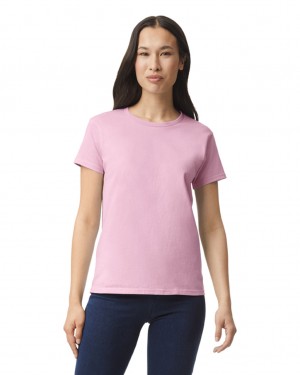 Women's Gildan 2000L T-Shirts Light Pink | TOEC38014