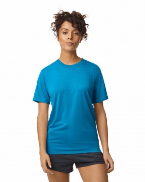 Women's Gildan 42000 T-Shirts Sapphire | UCPR53894