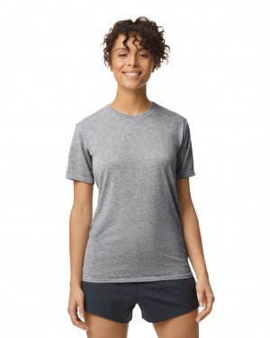 Women's Gildan 42000 T-Shirts Sport Grey | MRHX63419