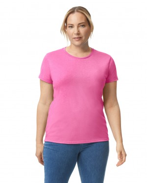 Women's Gildan 5000L T-Shirts Azalea | BAXJ58604