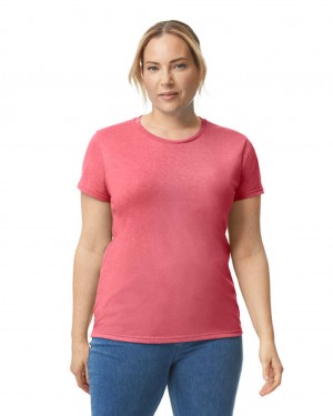 Women's Gildan 5000L T-Shirts Coral Silk | JGPO20493