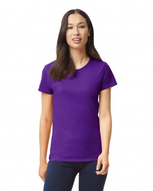 Women's Gildan 5000L T-Shirts Purple | JDAE58621