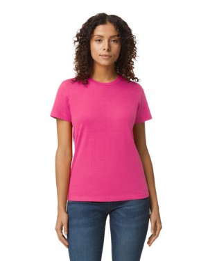 Women's Gildan 65000L Midweight T-Shirts Heliconia | BCDZ25814