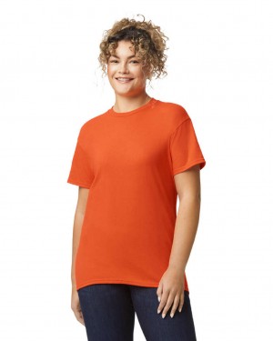 Women's Gildan 8000 T-Shirts Orange | MTGK10758