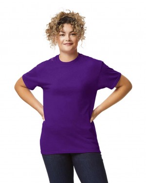 Women's Gildan 8000 T-Shirts Purple | KHRZ21689