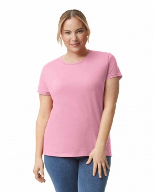 Women's Gildan 880 T-Shirts Charity Pink | HCTN60472