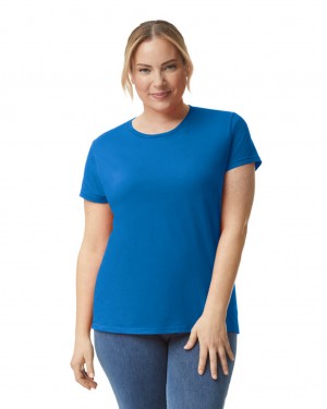 Women's Gildan 880 T-Shirts Royal | NWQG34062