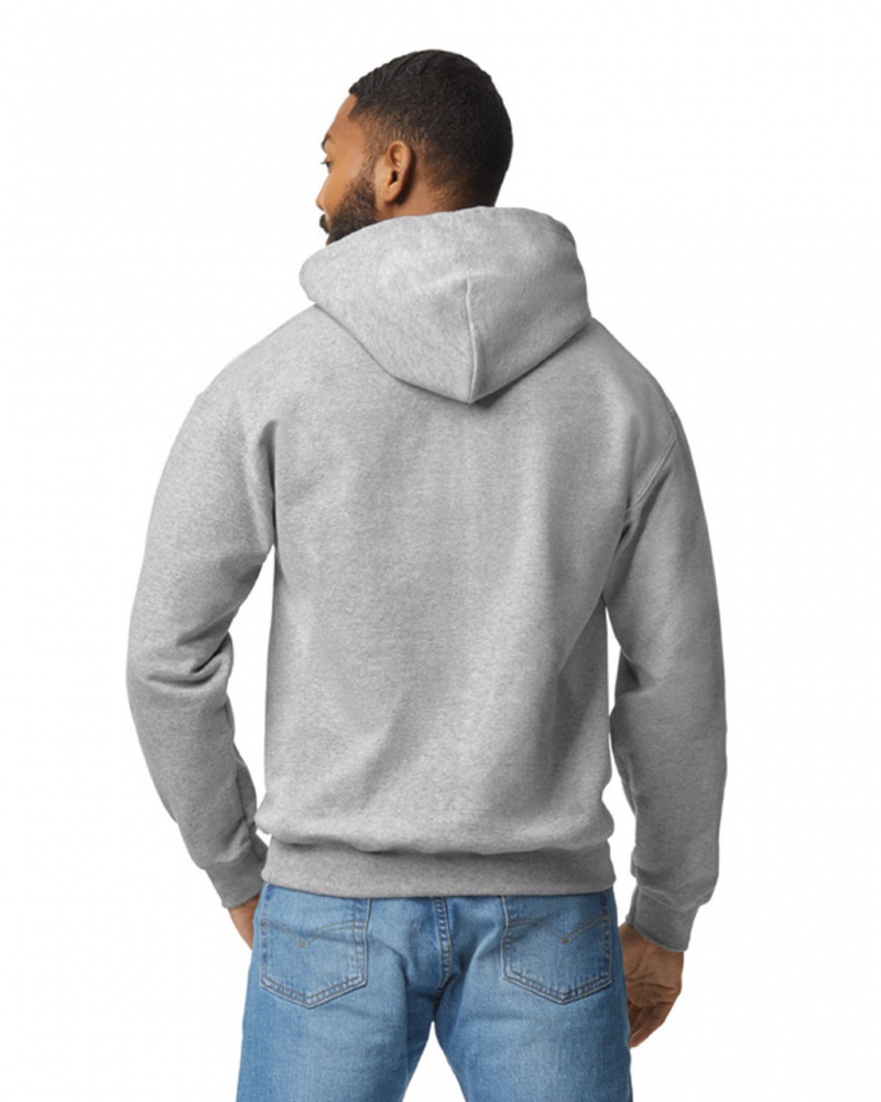 Men's Gildan 12500 Hoodie Sweatshirt Sport Grey | SVCZ68415