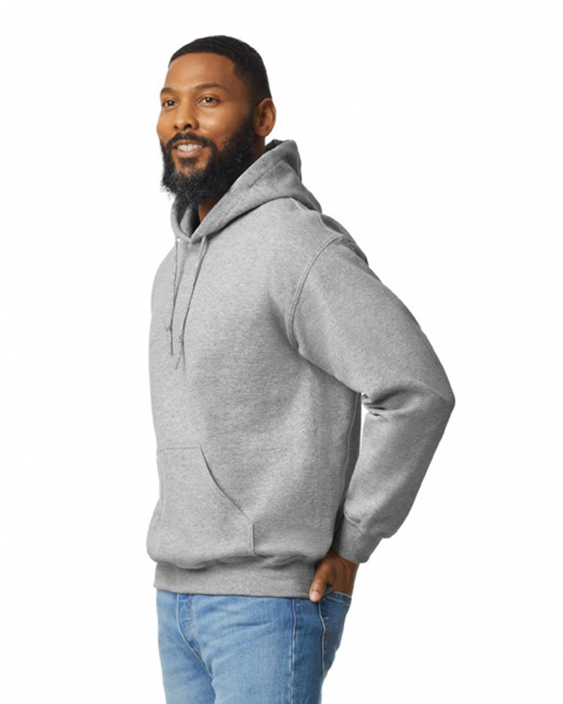 Men's Gildan 12500 Hoodie Sweatshirt Sport Grey | SVCZ68415