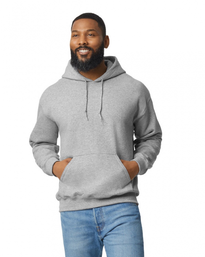 Men\'s Gildan 12500 Hoodie Sweatshirt Sport Grey | SVCZ68415