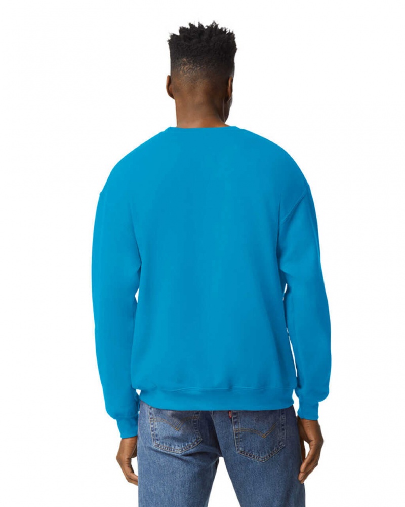 Men's Gildan 18000 Crewneck Sweatshirt Sapphire | ICEB39021