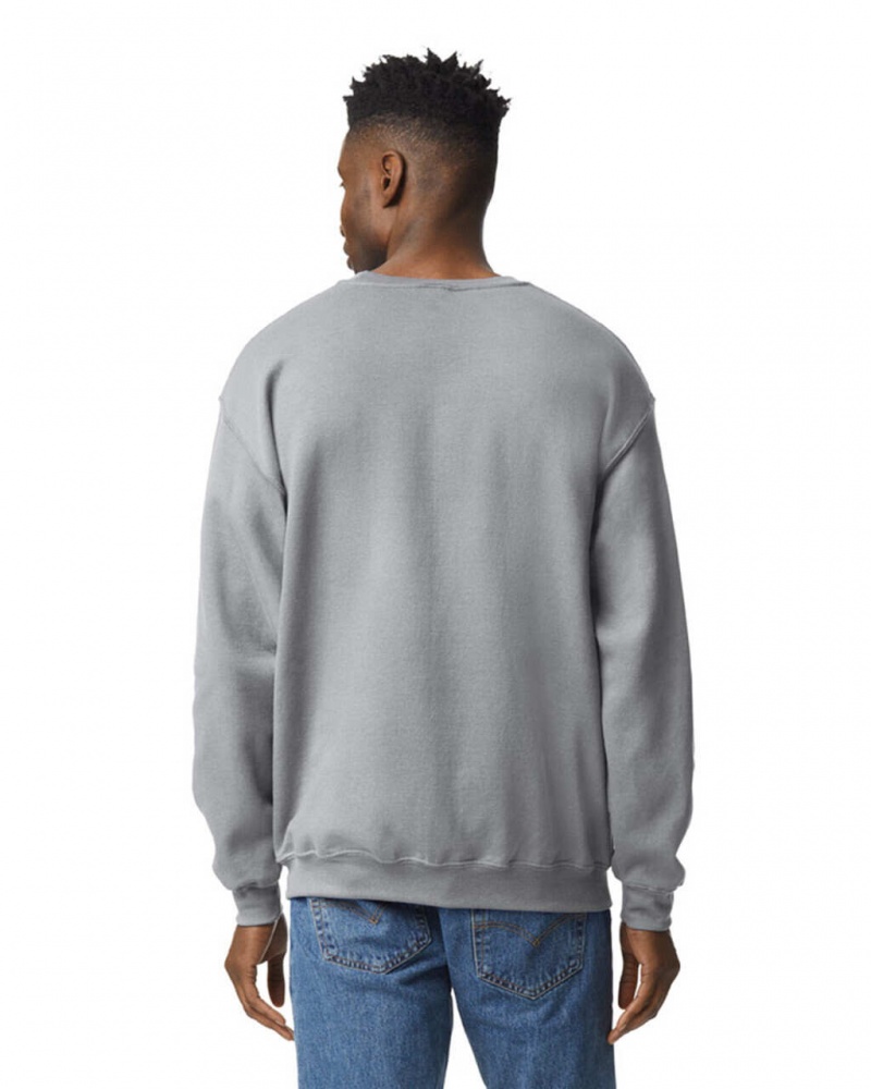 Men's Gildan 18000 Crewneck Sweatshirt Sport Grey | PRQM10352