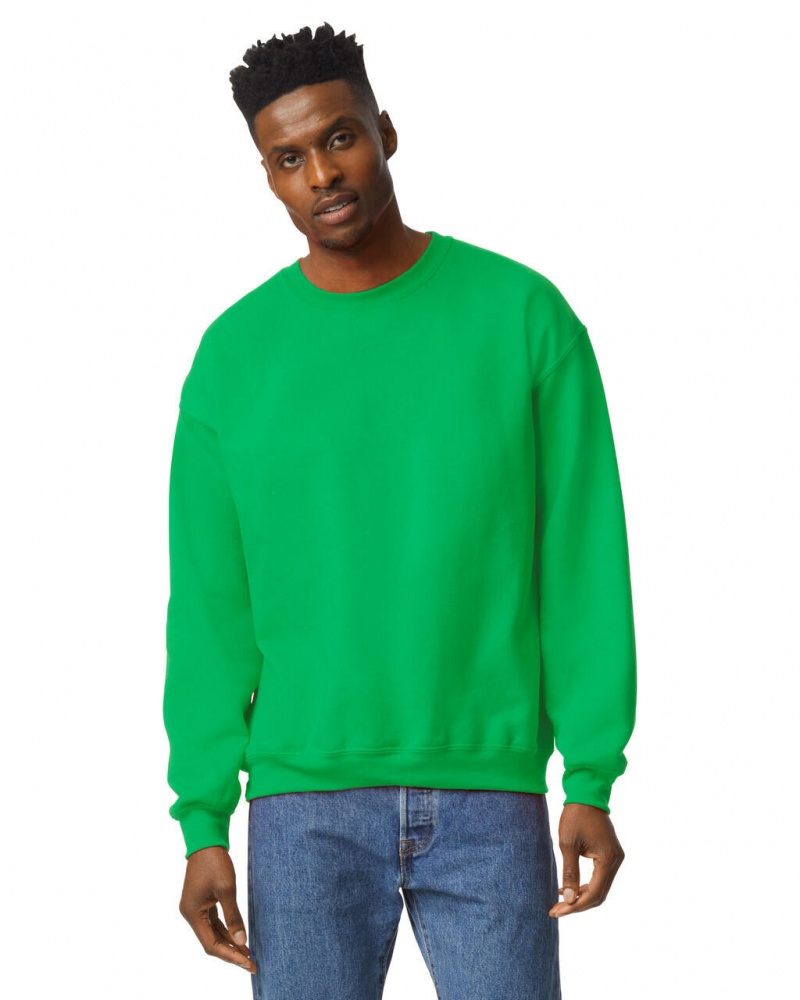 Men\'s Gildan 18000 Crewneck Sweatshirt Iris Green | LUJV83495