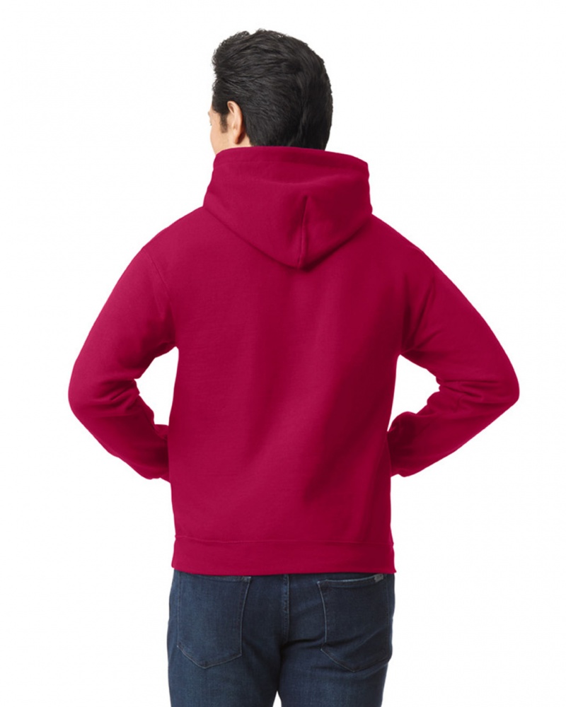 Men's Gildan 18500 Hoodie Cardinal Red | EIWR92547