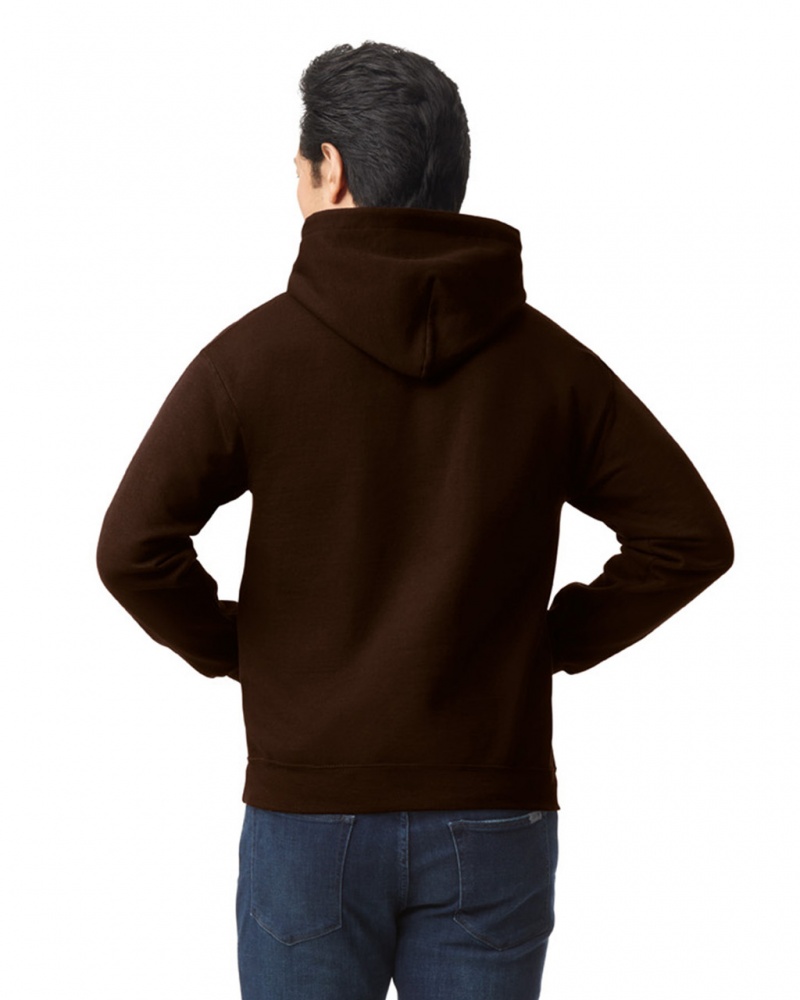 Men's Gildan 18500 Hoodie Dark Chocolate | LWXB76284