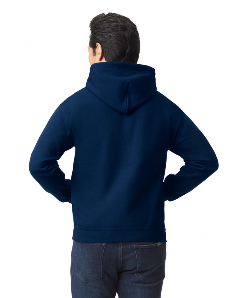 Men's Gildan 18500 Hoodie Navy | IKQL96152