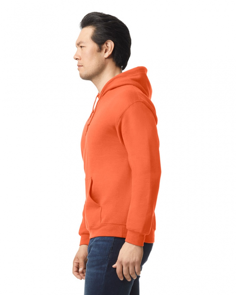 Men's Gildan 18500 Hoodie Orange | PYBW04853