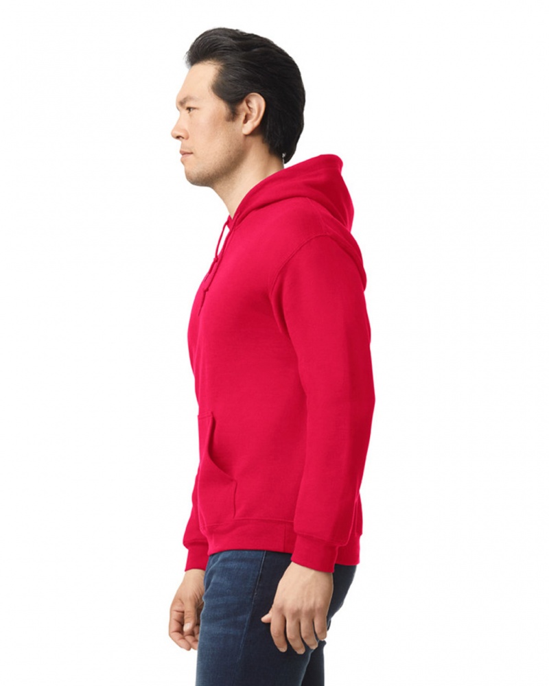 Men's Gildan 18500 Hoodie Red | RUDN60329