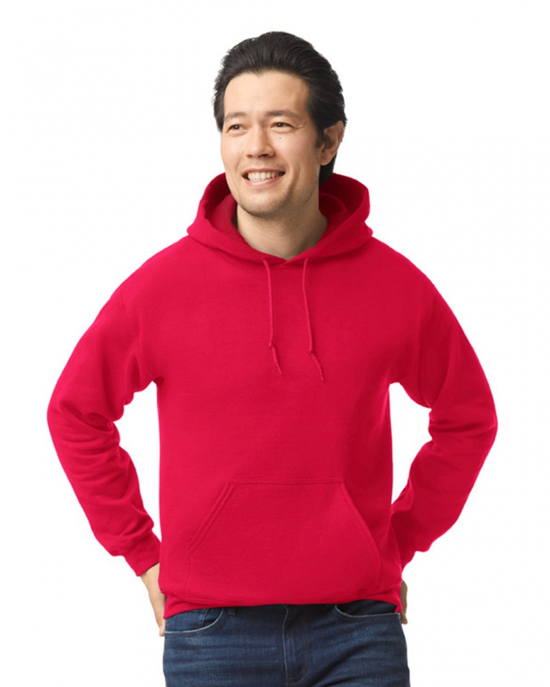 Men\'s Gildan 18500 Hoodie Red | RUDN60329