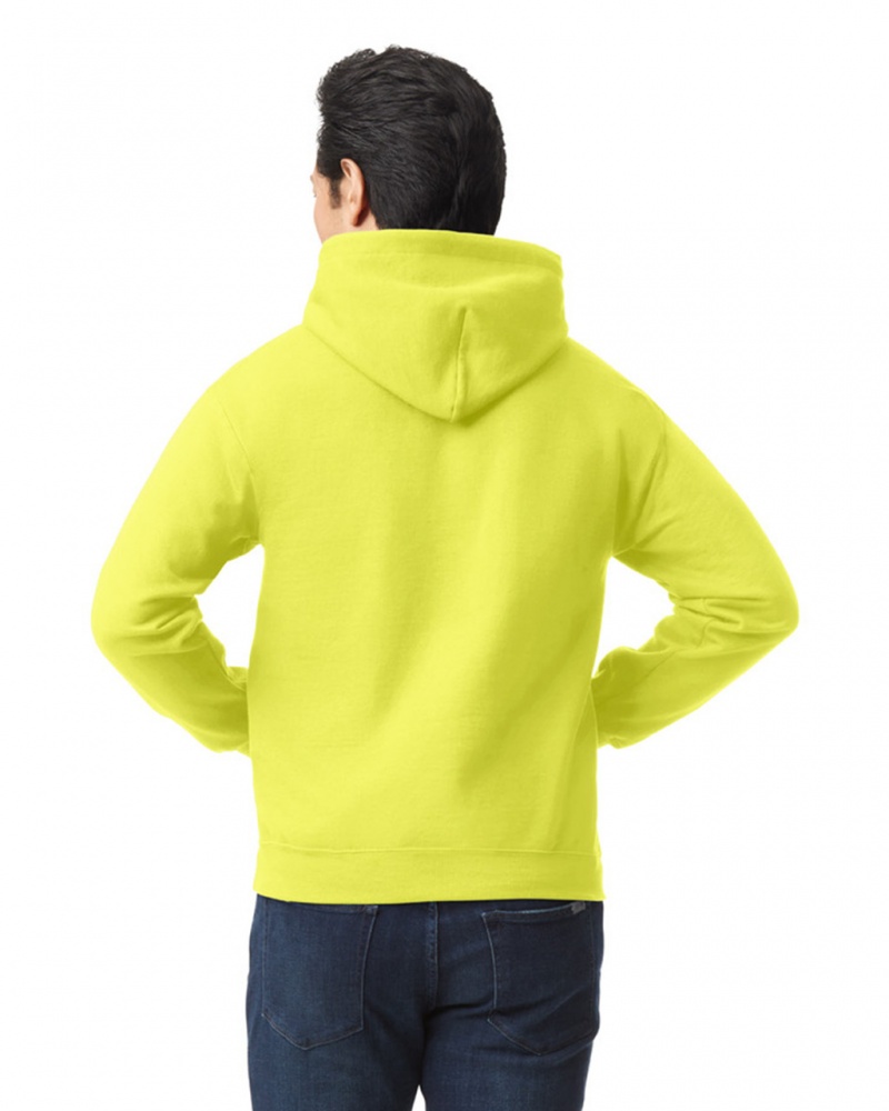 Men's Gildan 18500 Hoodie Safety Green | MSQT21945