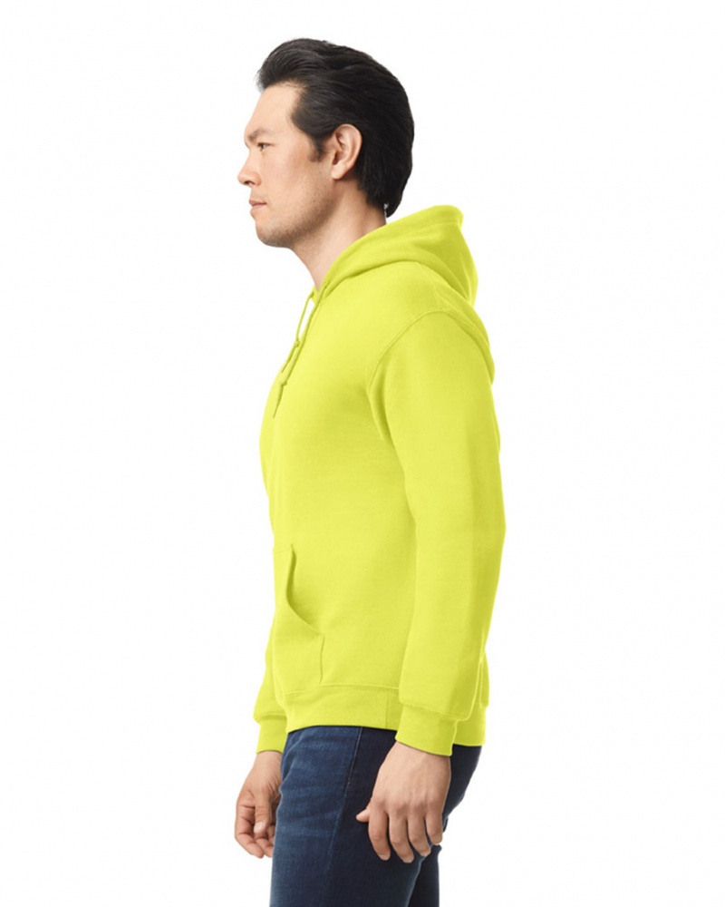 Men's Gildan 18500 Hoodie Safety Green | MSQT21945