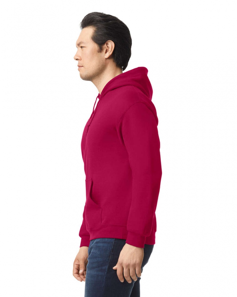 Men's Gildan 18500 Hoodie Sweatshirt Cardinal Red | CIWJ34529