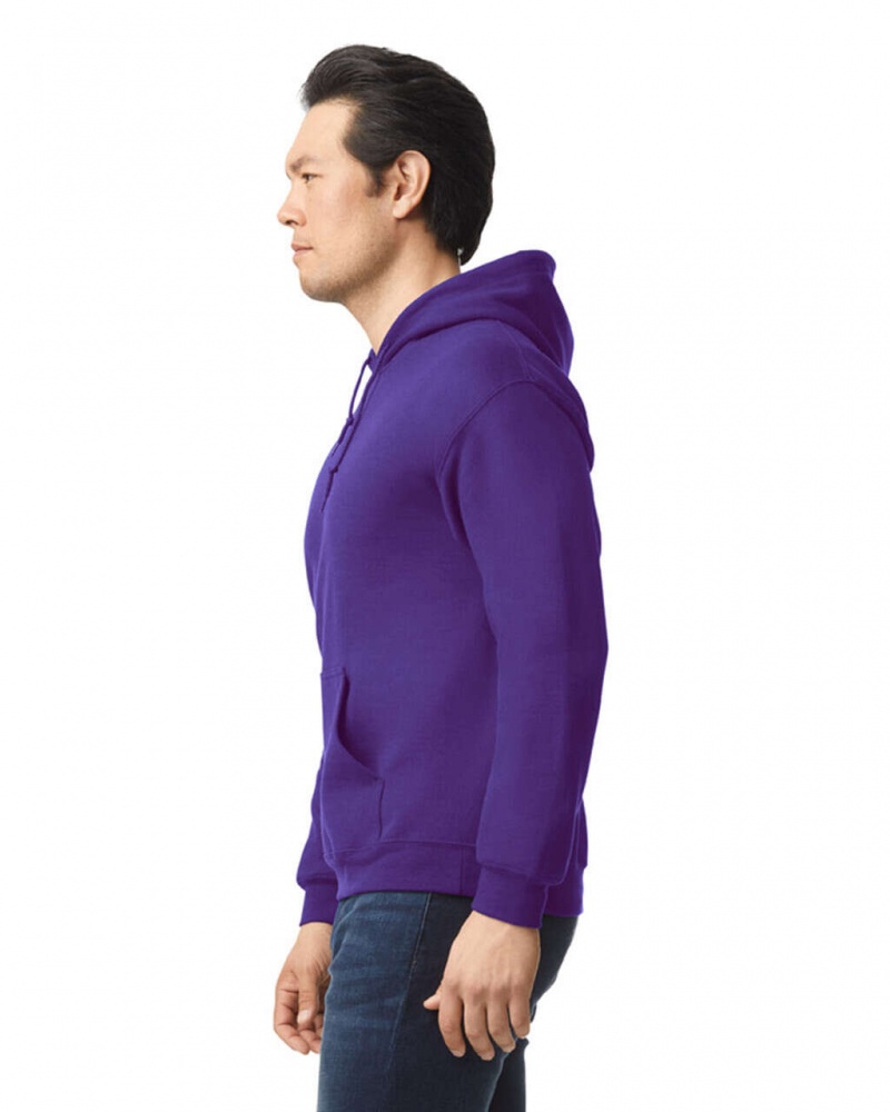 Men's Gildan 18500 Hoodie Sweatshirt Purple | LXUJ67298