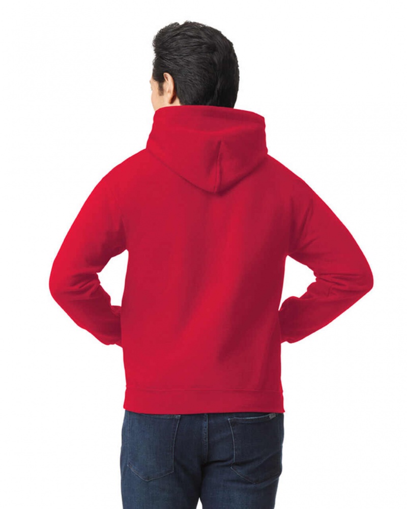 Men's Gildan 18500 Hoodie Sweatshirt Cherry Red | VGKY38597