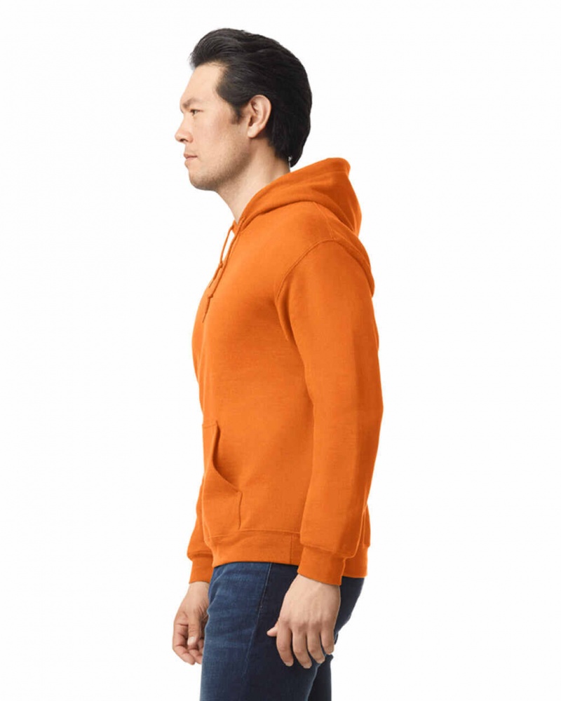 Men's Gildan 18500 Hoodie Sweatshirt S Orange | SKLI96718